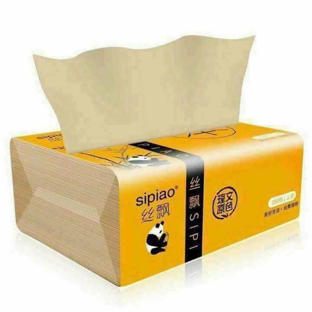 Thùng 27 Gói Giấy Ăn Than Tre Gấu Trúc Hoạt Tính Siêu Dai SIPIAO