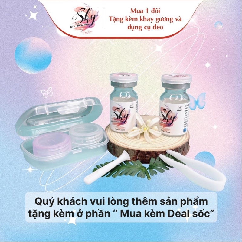 Lens Hàn - Kính Áp Tròng Cận Không Màu-Có cận lệch- Made in Korea