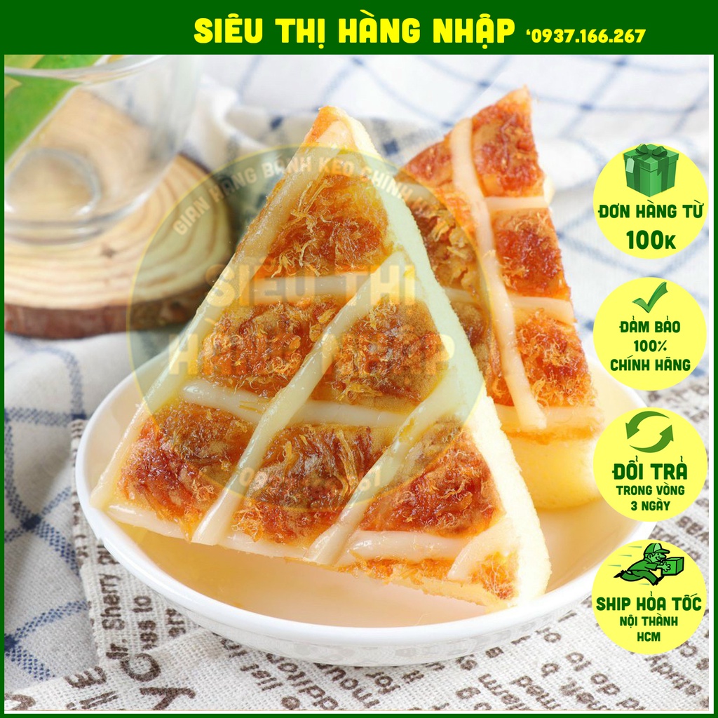 [1 cái dùng thử] Bánh bông lan chà bông trứng muối Wingoo Đài Loan, đồ ăn vặt nội địa Trung