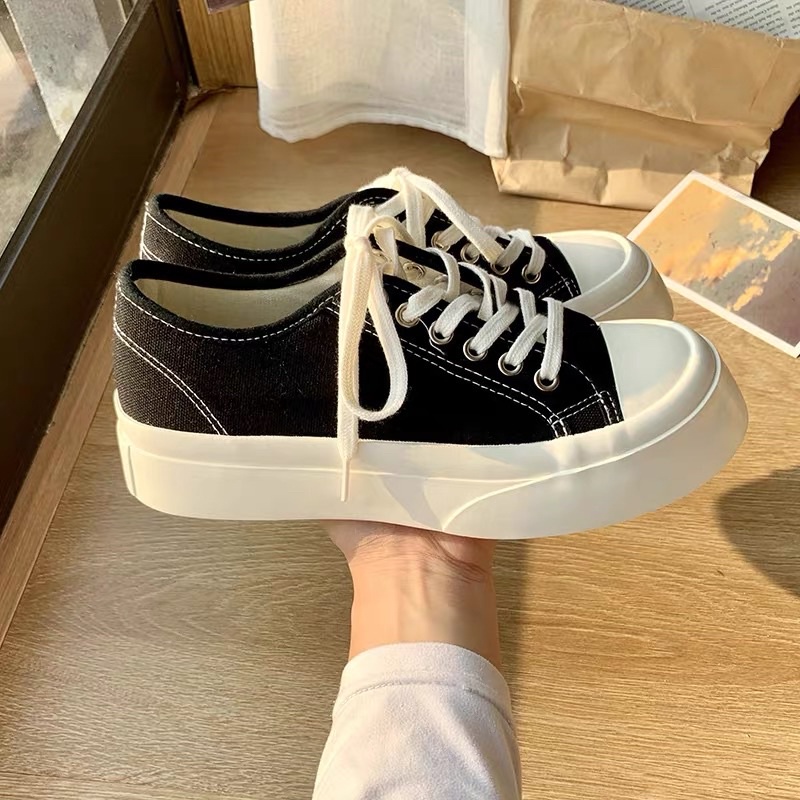 (5 MÀU) Giày nữ vải trơn nữ tính siêu đẹp độn đế HÓT TREND