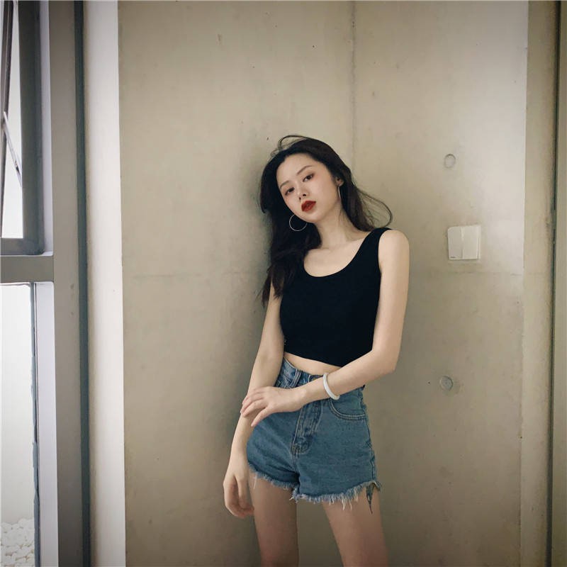 Áo croptop ba lỗ phong cách Hàn Quốc trẻ trung | BigBuy360 - bigbuy360.vn