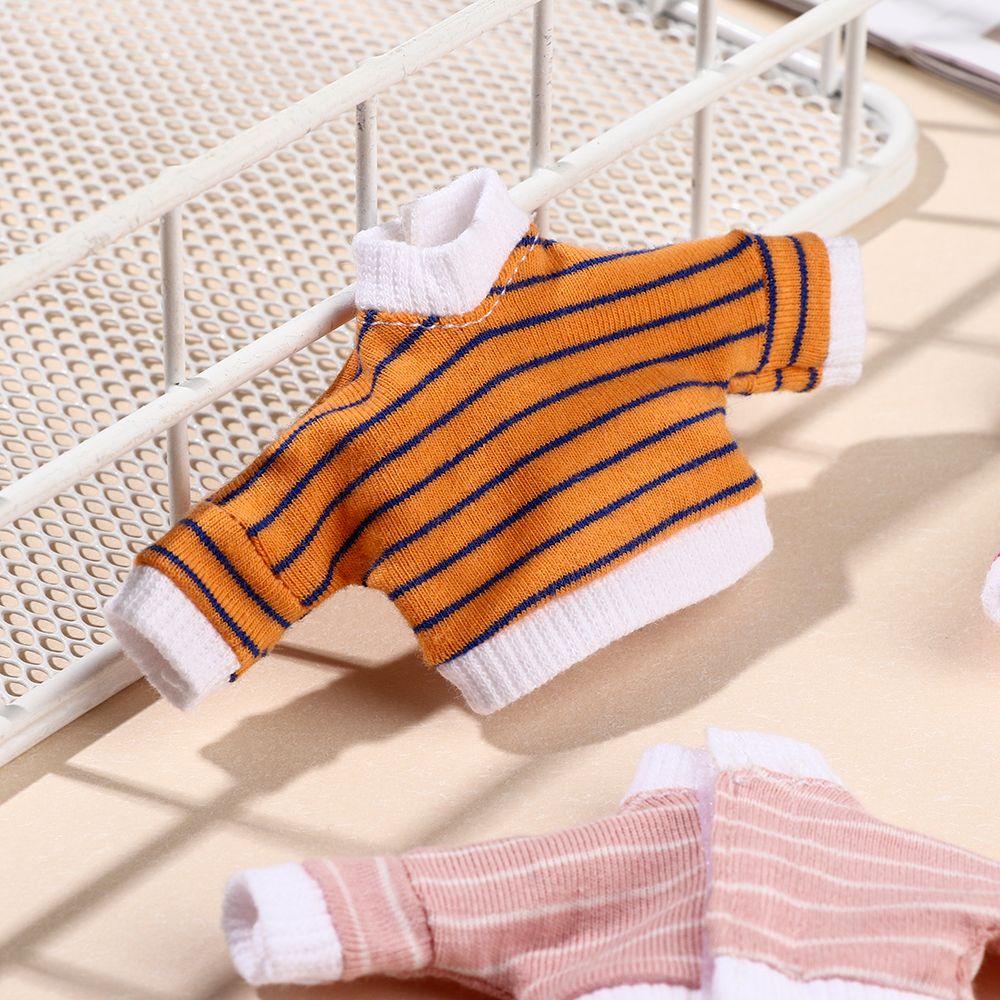 Áo sweater mini kẻ sọc cho búp bê 1/12 OB11 DIY