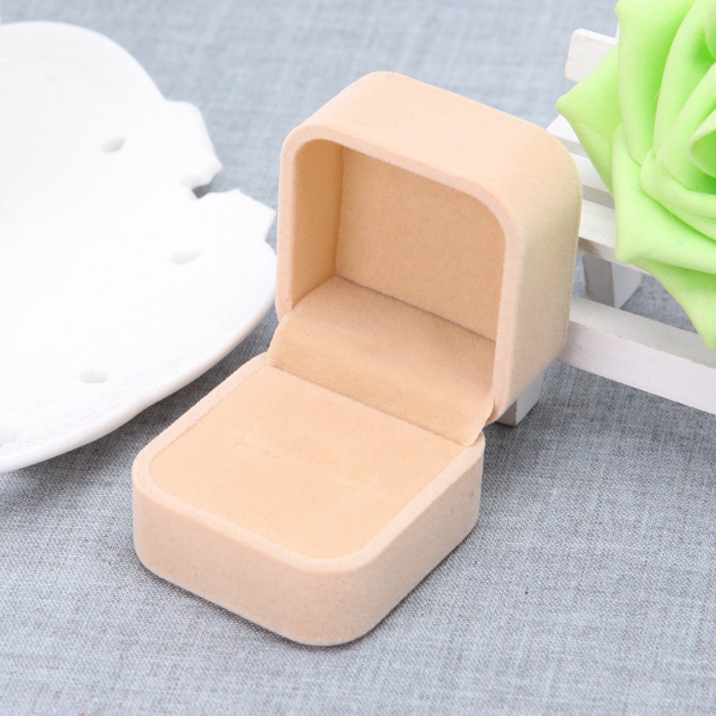 Flgo Hộp Đựng Nhẫn Cưới Hình Chữ Nhật Chất Liệu Nhung Sang Trọng