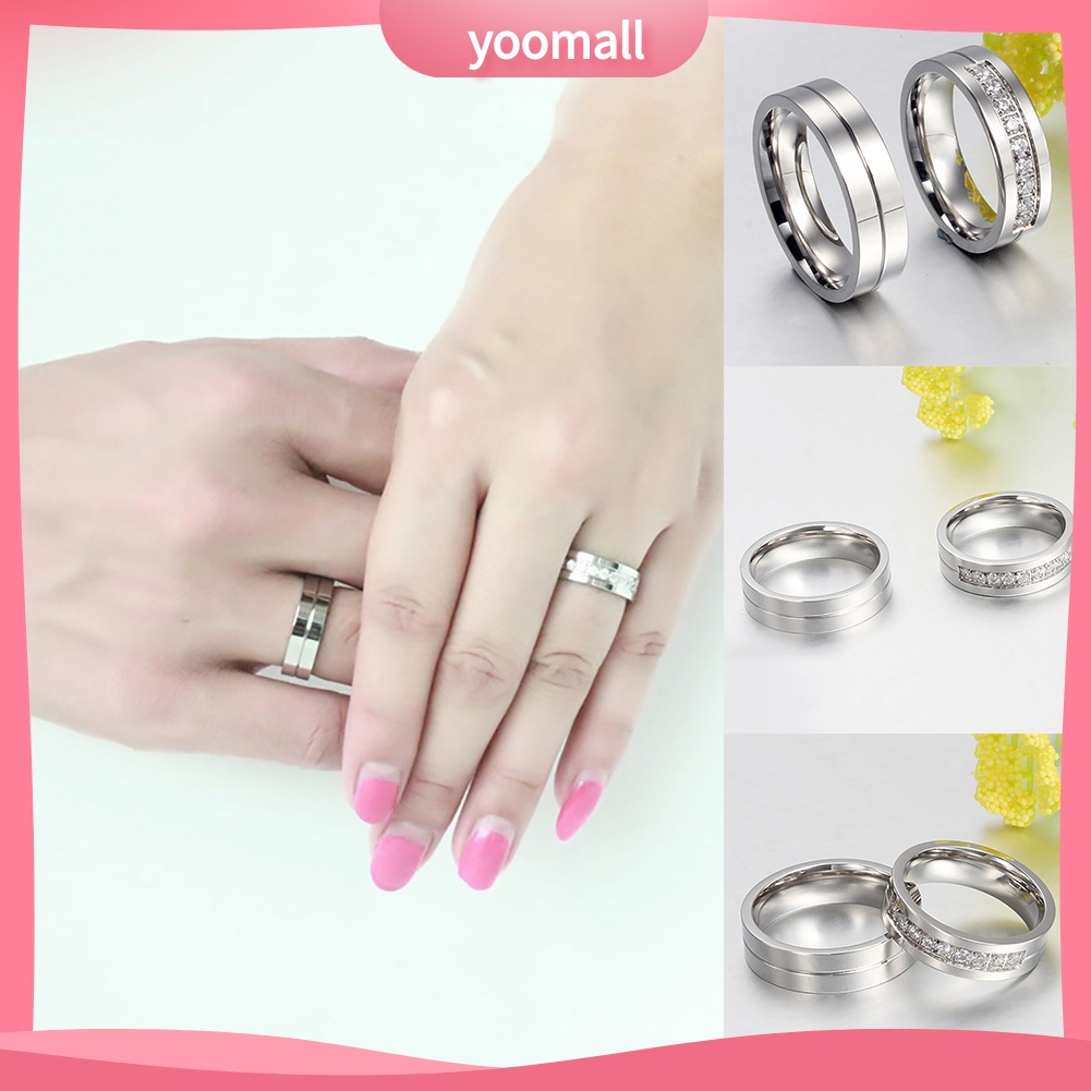 Yomall♡ Nhẫn ĐíNh Đá ThờI Trang Cho CặP Đôi