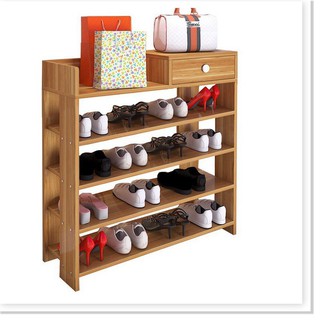 KỆ GỖ GHÉP ĐỂ GIÀY DÉP 5 TẦNG CHẮC CHẮN- GIÁ SỈ