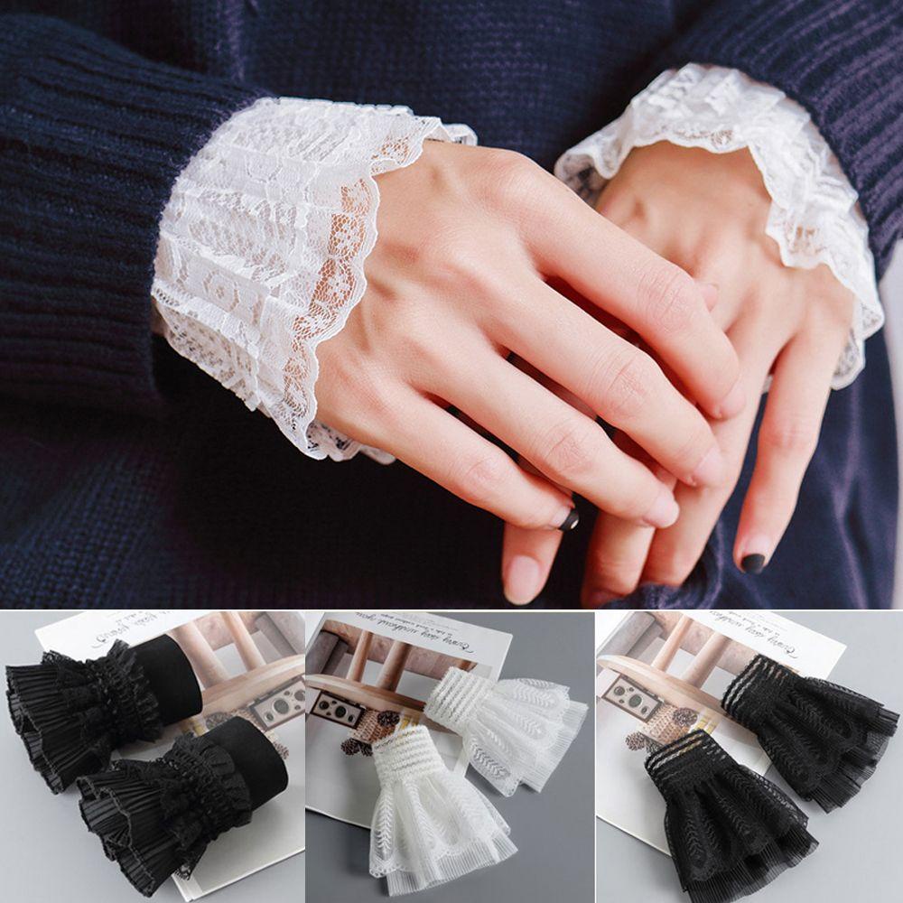 SUMU Ống Tay Áo Giả Nhiều Lớp Phong Cách Gothic Cổ Điển