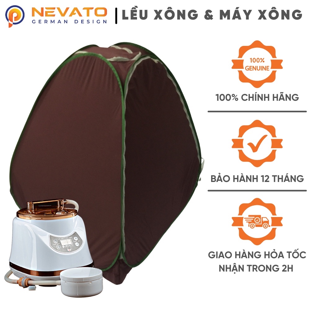 Combo Xông Hơi Gồm Lều Và Nồi Xông Nevato NVS8 Cao Cấp Tặng Một Túi Lá Xông