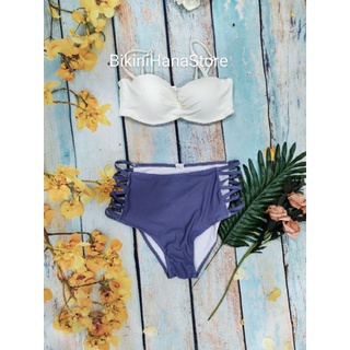 [Sẵn, y hình, ảnh thật] Bikini hai mảnh trễ vai nữ tính