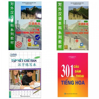 Sách - Combo Giáo Trình Hán Ngữ 1,2 Và Tập Viết Chữ Hán Và 301 Câu Đàm Thoại Tiếng Hoa