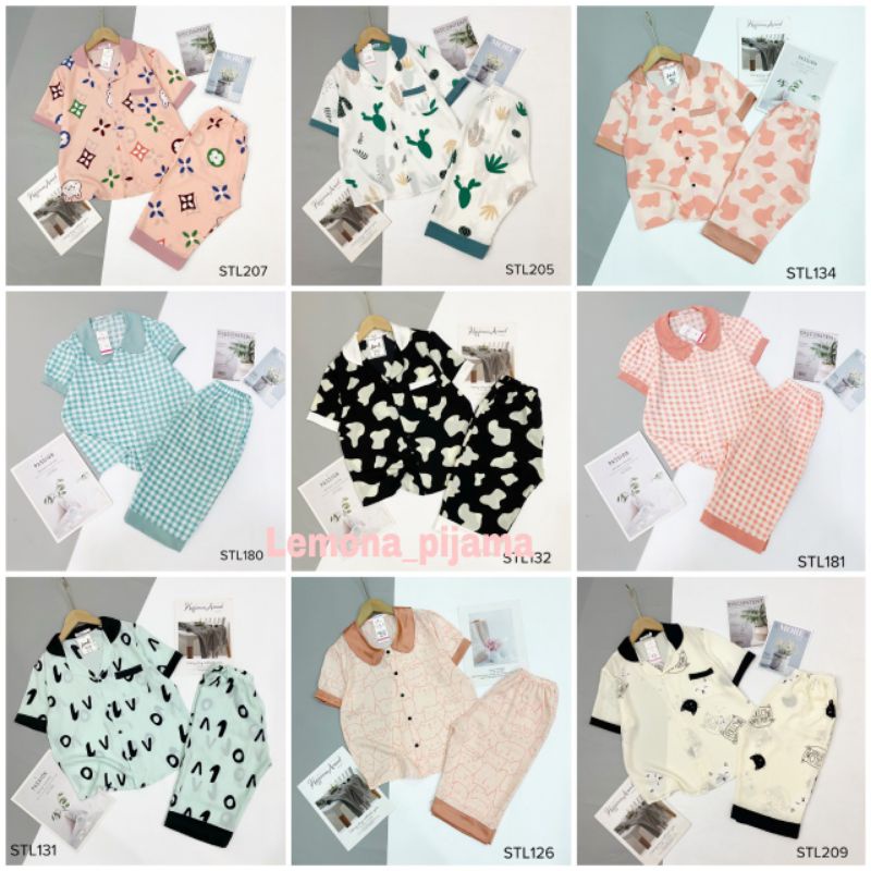 Bộ Pijama lửng mặt nhà chất Mango cao cấp có size