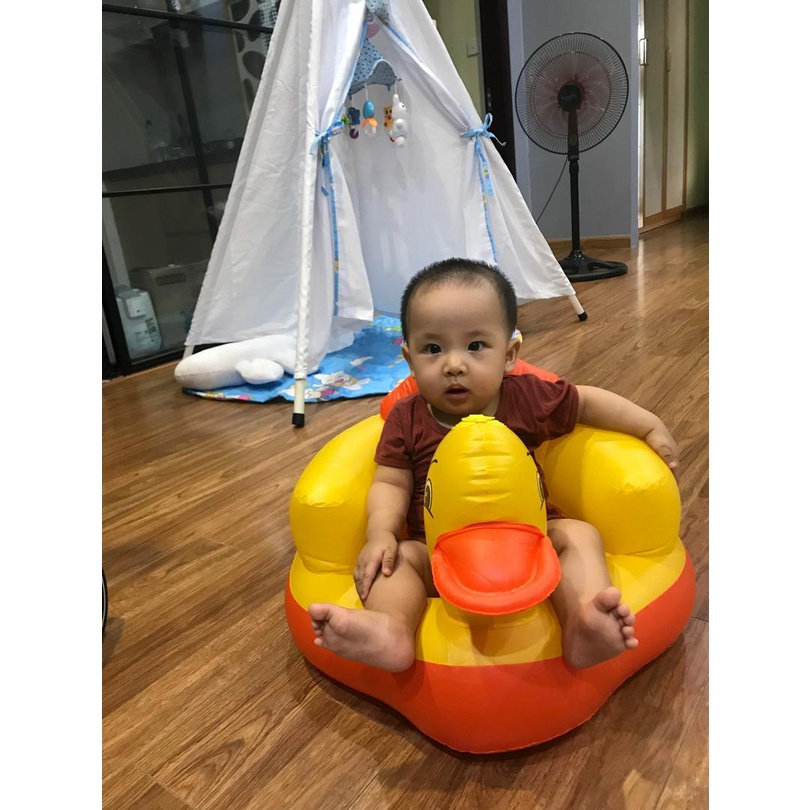 Ghế Hơi Tập Ngồi Cho Bé, Ghế Phao Tập Ngồi Cho Bé Từ 6 Tháng Tuổi Hình Vịt Vàng Đáng Yêu