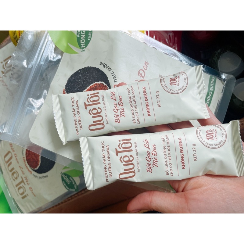 BỘT GẠO LỨT MÈ ĐEN GÓI 22gr dùng thử