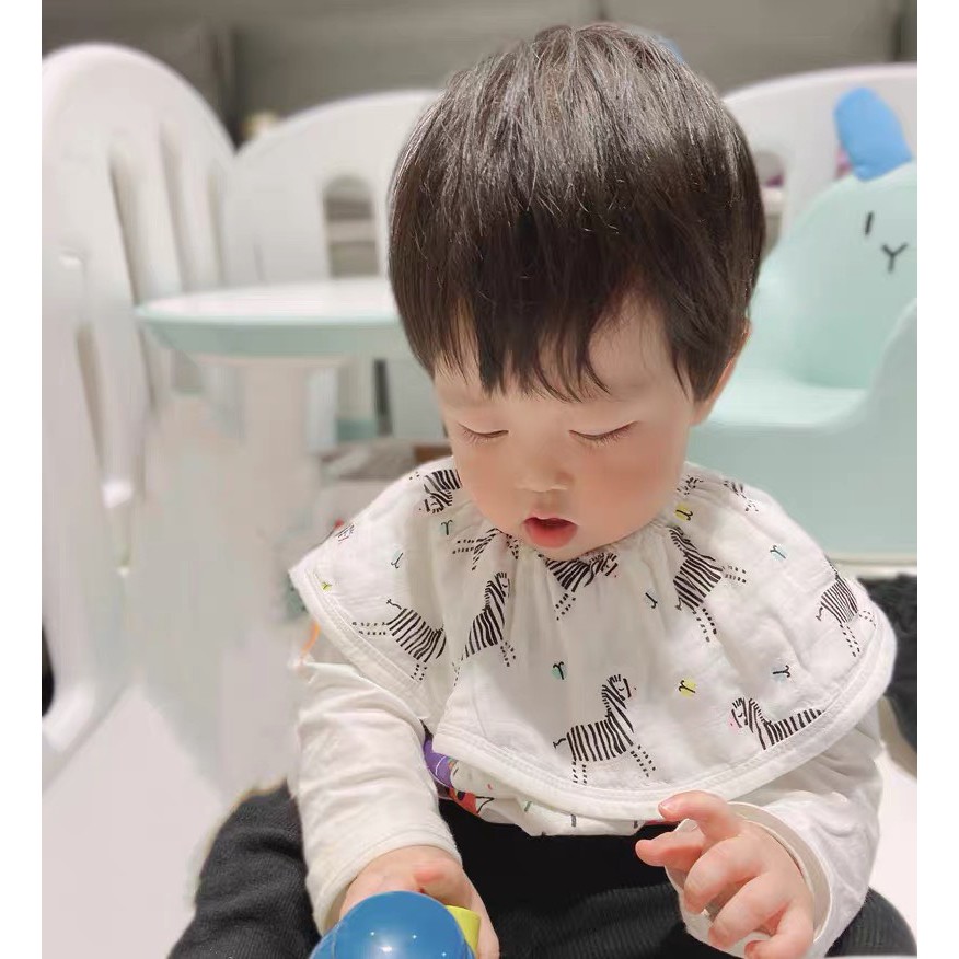 Yếm tròn xoay cao cấp - Dáng cổ áo xinh xắn sợi tre siêu mềm mại