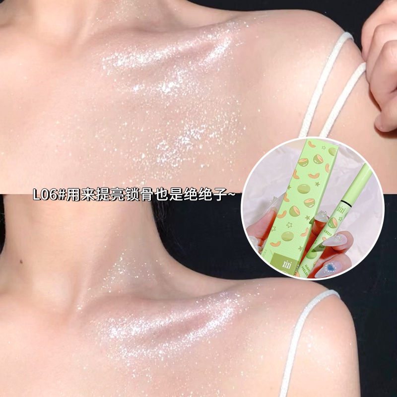 Phấn Mắt Dạng Lỏng XIXI Màu Nhũ Kim Tuyến Chống Thấm Nước Lâu Trôi Làm Sáng Da NO.D426