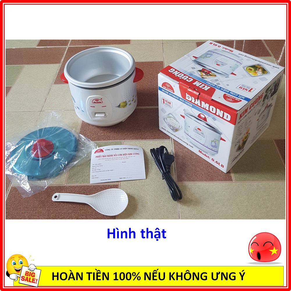 nồi cơm điện nhỏ 0.6 lít Kim Cương bảo hành 12 tháng 1 đổi 1 | BigBuy360 - bigbuy360.vn