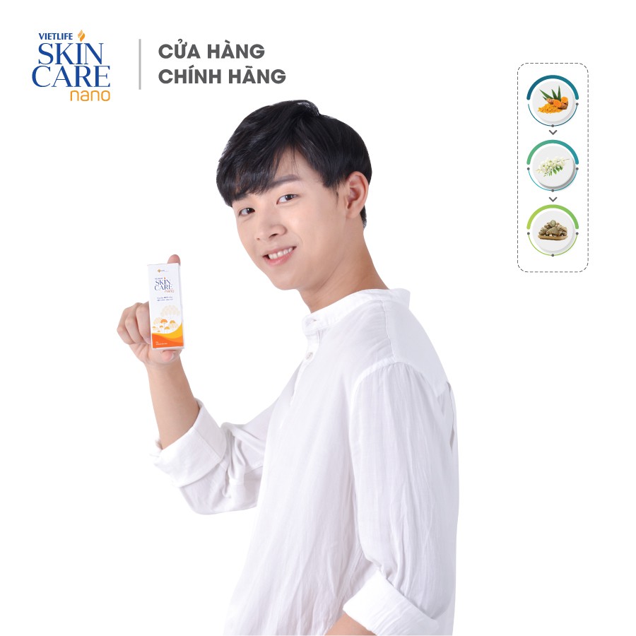 Bộ 3 Gel tinh chất dược liệu Nano kháng khuẩn, ngừa mụn, mờ thâm hiệu quả Vietlife Skincare Nano 15 gr/tuýp