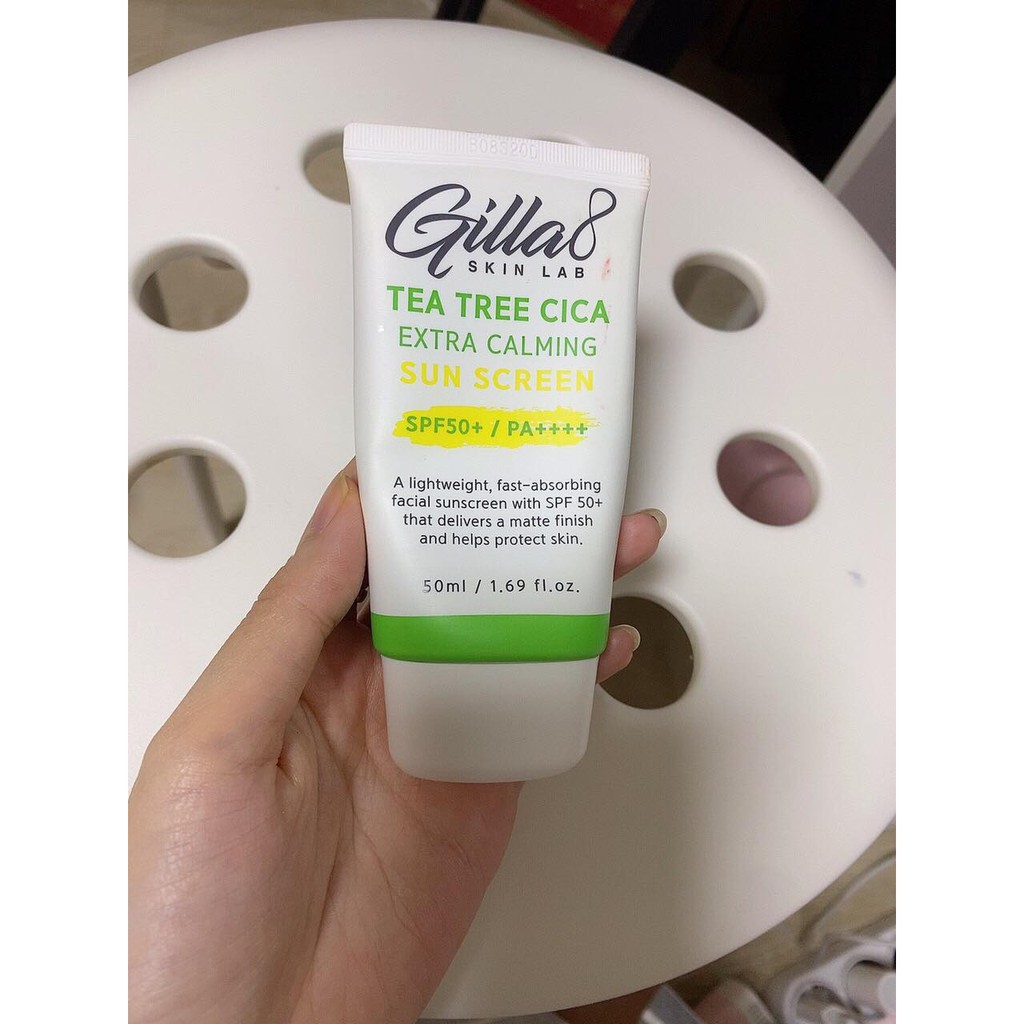 KEM CHỐNG NẮNG TRÀM TRÀ GILLA8 TEA TREE CICA EXTRA CALMING SUNSCREEN