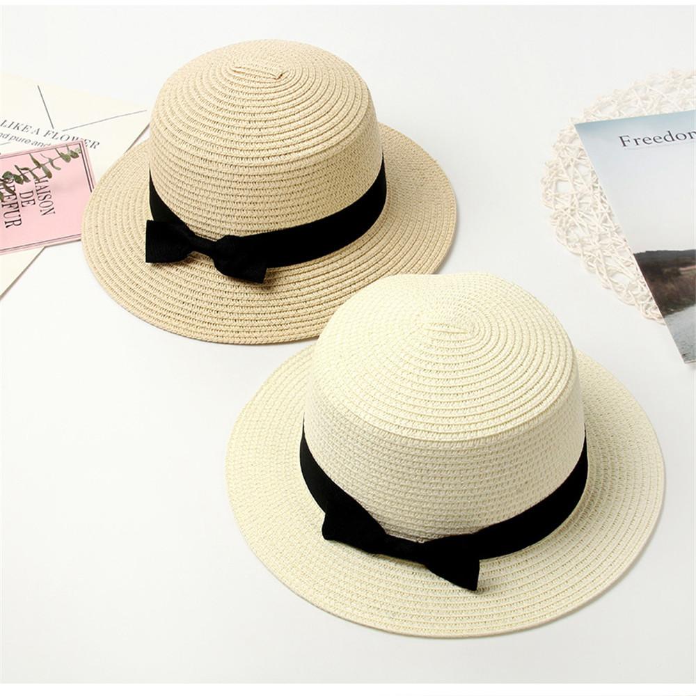 Mũ Rộng Vành Phối Nơ Thời Trang Biển Cho Nữ