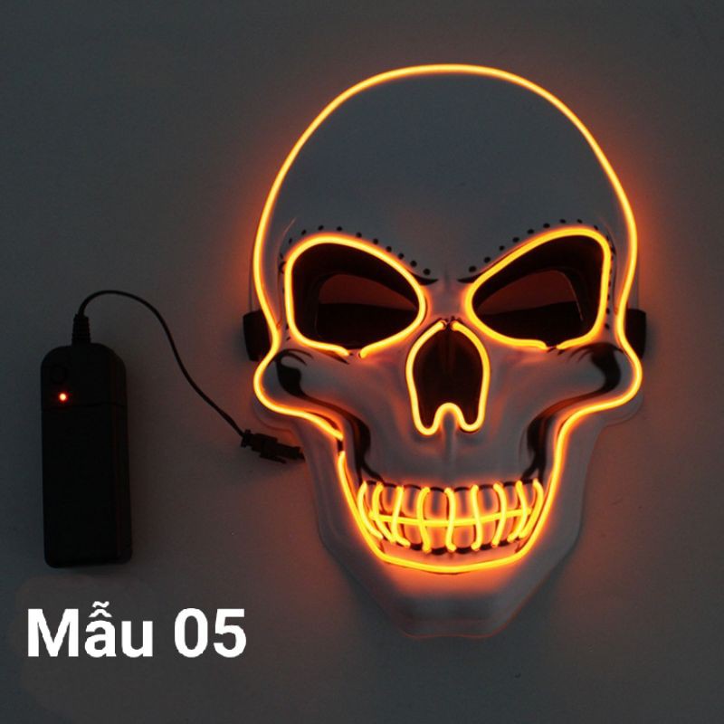 Mặt Nạ Sọ Người Dạng Đèn Led Nhiều Chế Độ Cực Đẹp Và Bắt Mắt, Mặt Nạ Hoá Trang Halloween