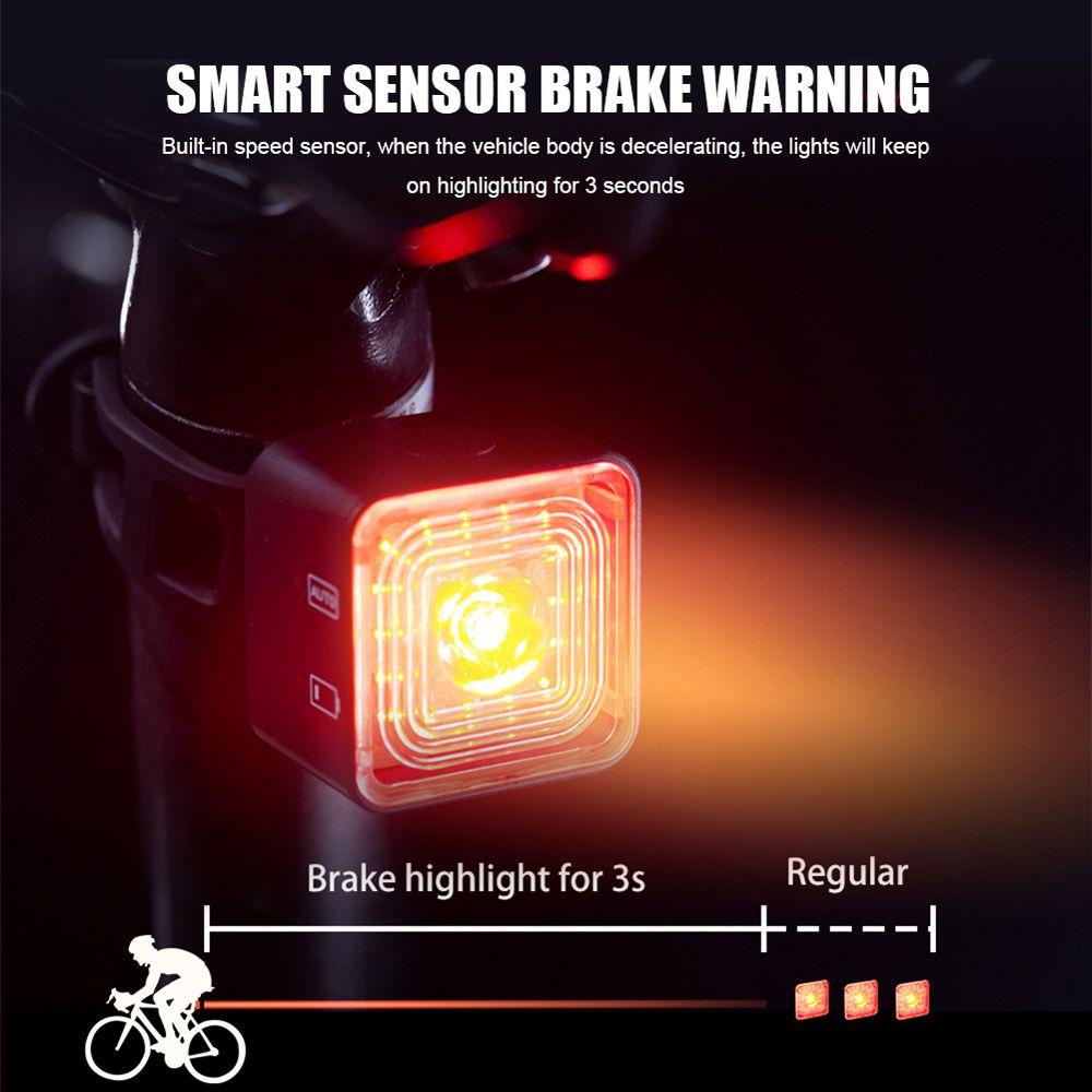 Bộ Đèn Hậu Cảnh Báo An Toàn 5 Chế Độ Kèm Sạc USB Chuyên Dụng Cho Xe Đạp Leo Núi