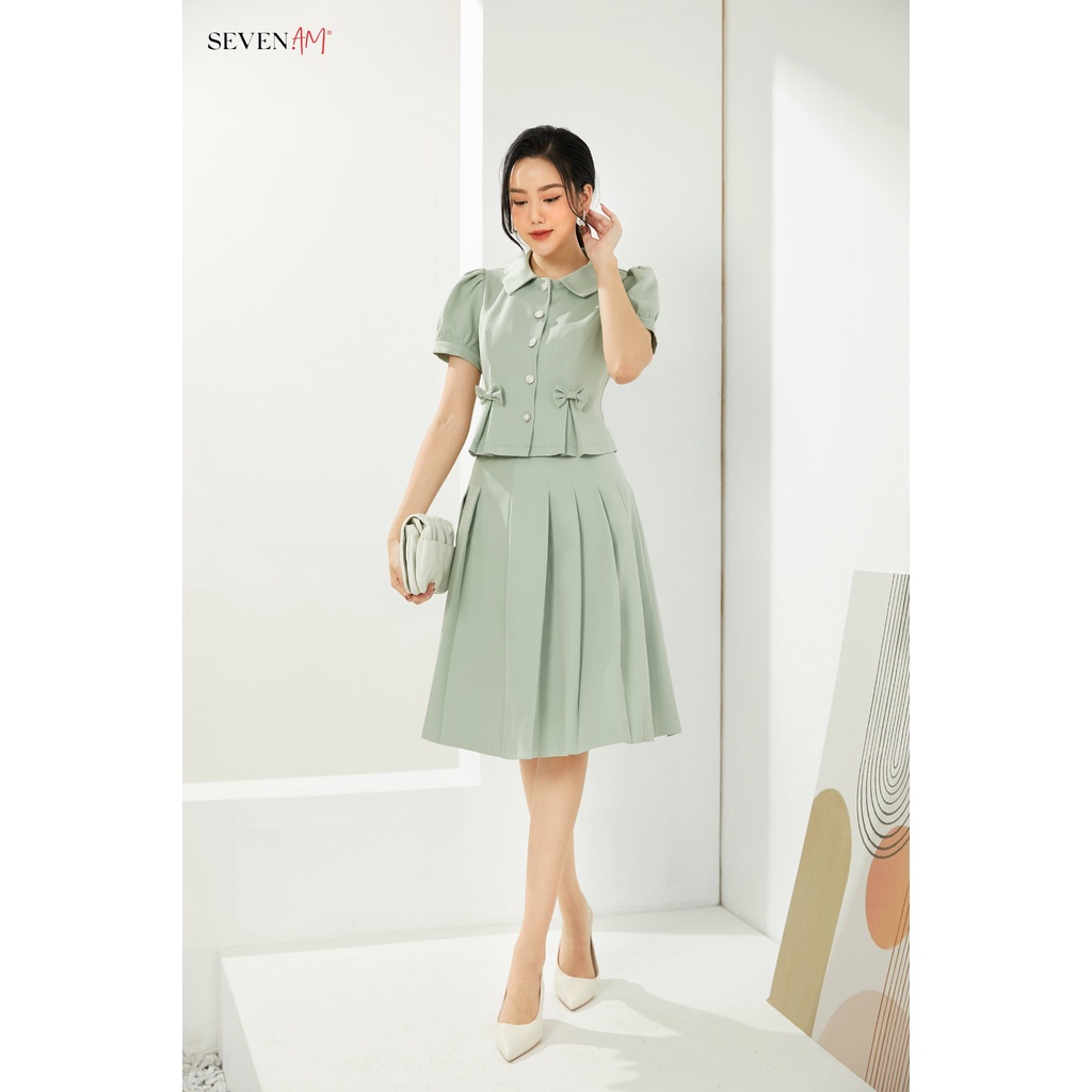 Juyp Xòe Xanh Dập Ly Seven.am Fh730058