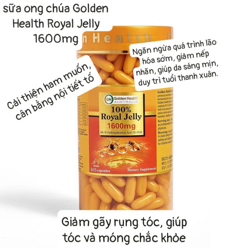 #Golden Health Royal Jelly 1600mg 365v