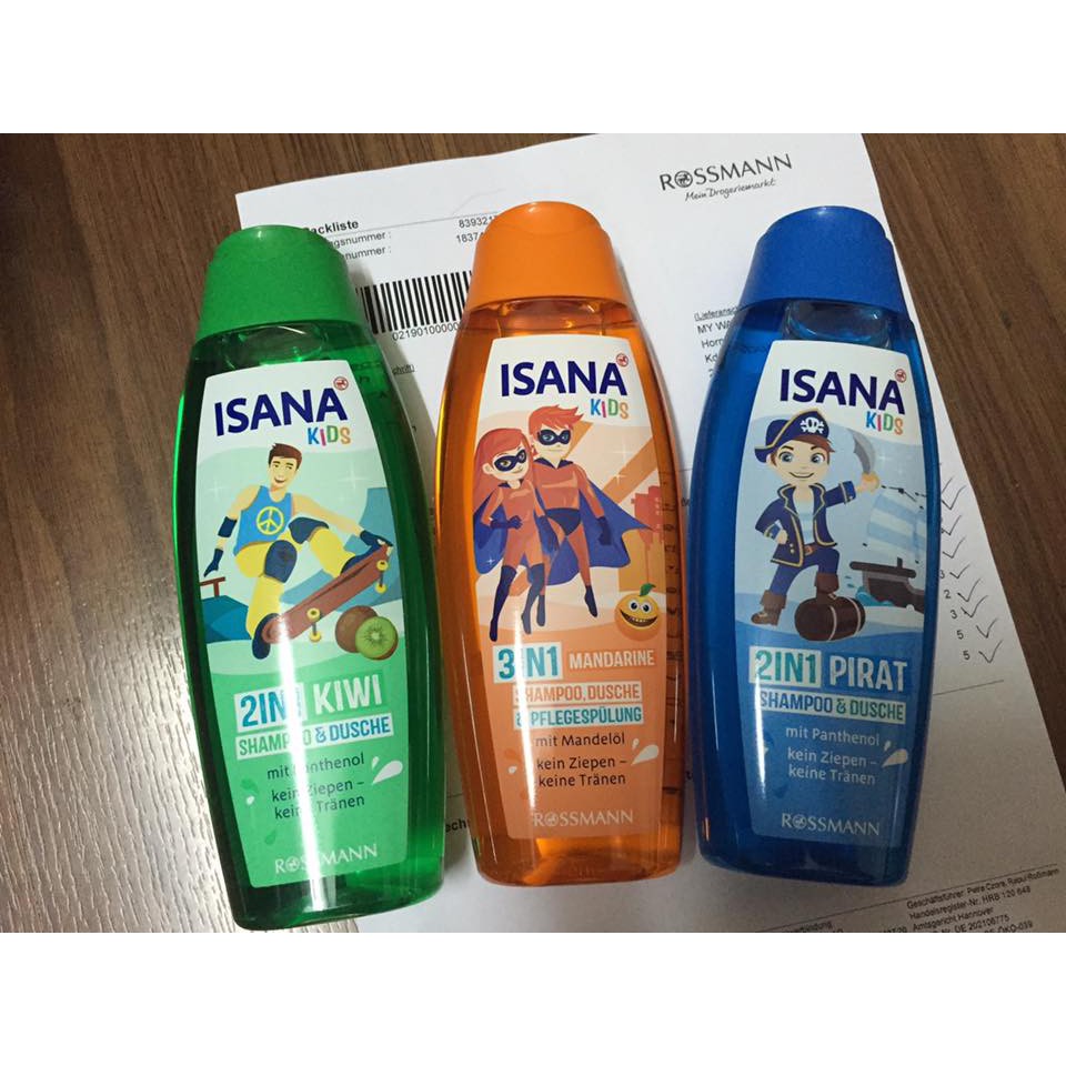 ISANA Sữa tắm gội trẻ em - nội địa Đức (hàng air)