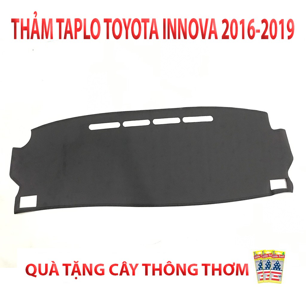 Thảm Taplo Xe TOYOTA INNOVA 2016-2019 - Thảm Taplo Carbon Chống Nóng - Quà Tặng Cây Thông Thơm Treo Xe