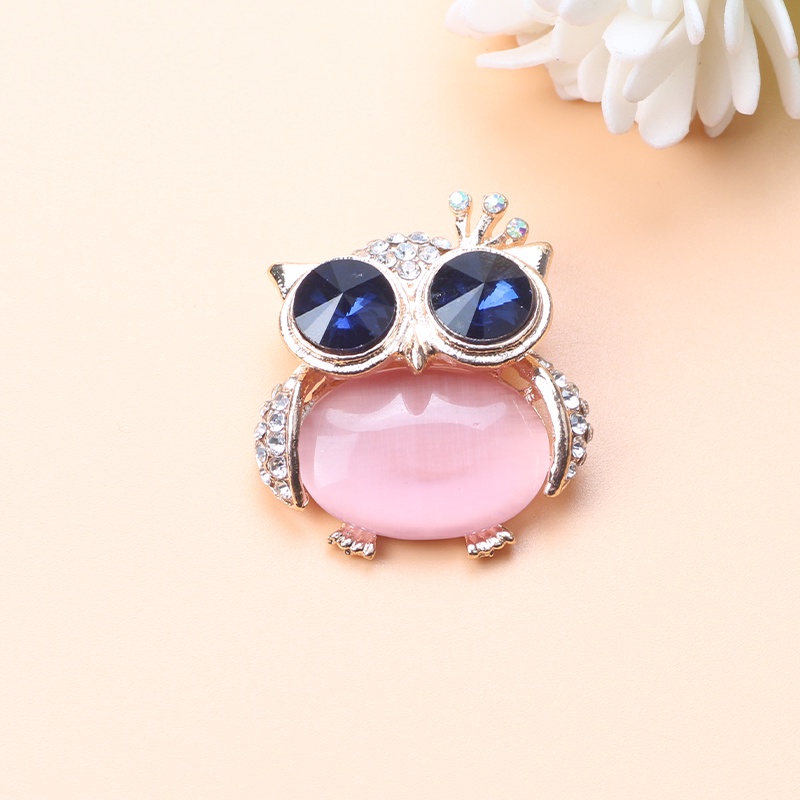 Ghim Cài Áo Hình Cú Mèo Đính Đá Dễ Thương