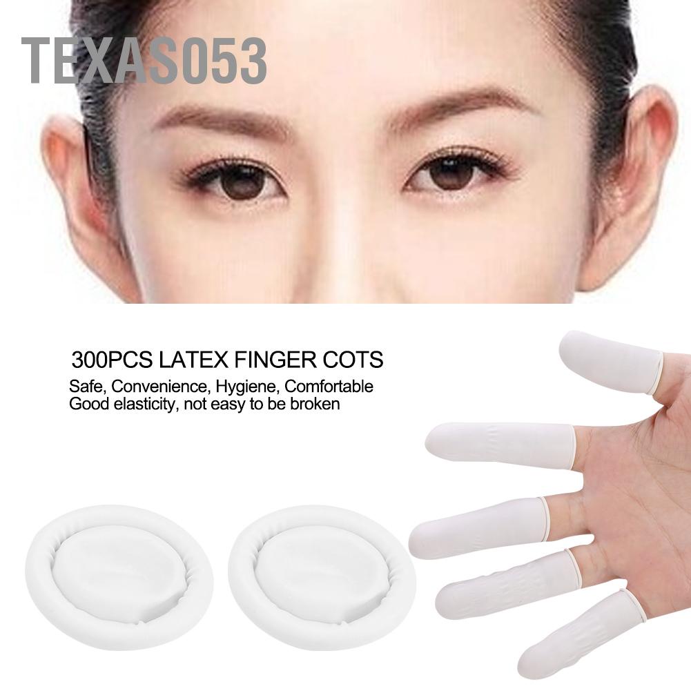 [Hàng mới về] Set 300 găng ngón tay bằng cao su siêu mỏng an toàn co giãn bền chắc dùng khi xăm hình