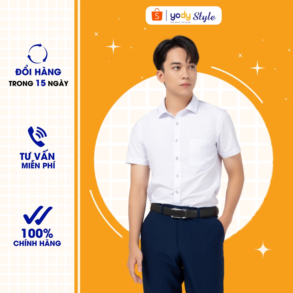 Áo sơ mi Nam YODY chất liệu lụa nến chống nhăn có túi cao cấp - SNM4005