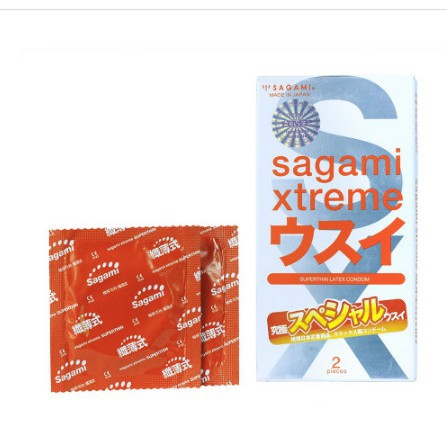 Bao Cao Su Siêu Mỏng Sagami Super Xtreme Chính Hãng Xuất Xứ Nhật Bản, Hàng cao cấp (HỘP 10 CHIẾC)