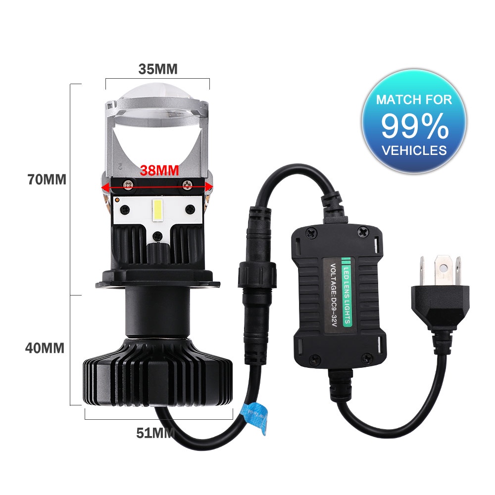 Đèn Pha LED H4 12V 12V Cho Xe Máy SUV ATV 4X4 80W 6000K