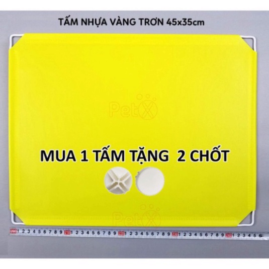 Tấm Ghép Nhựa (nhiều màu) 45x35cm Dùng Cho Tủ Ghép, Làm Quây Chuồng Thú Cưng, Chó, Mèo (TẶNG Kèm Chốt Nối)