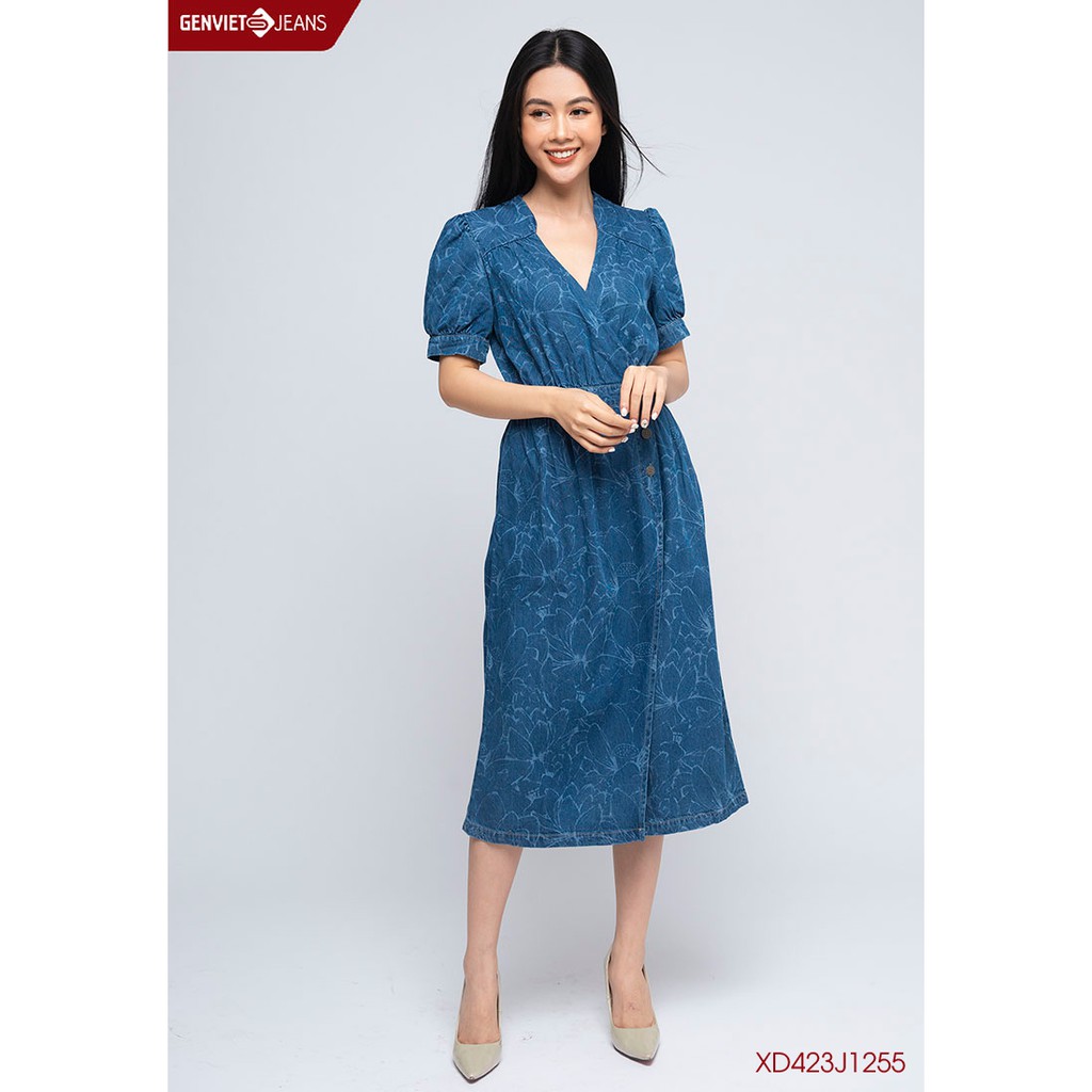 Đầm jeans nữ XD423J1255 GENVIET