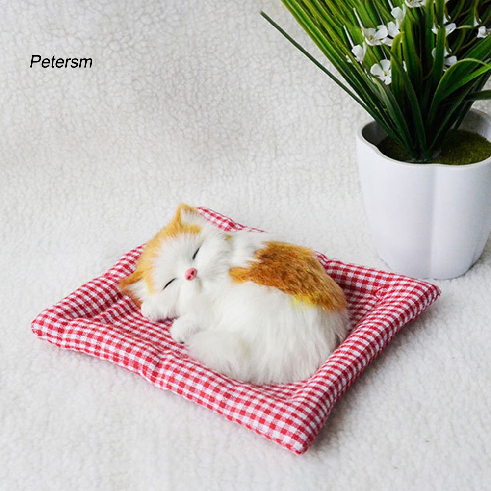 Đồ trang trí xe hơi hình chú mèo nằm ngủ trên xe đáng yêu