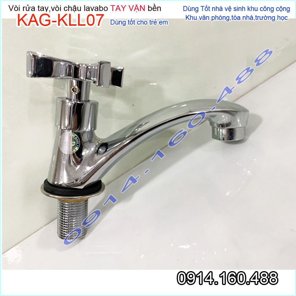 Vòi lavabo lạnh KAG-KLL07, vòi chậu rửa mặt tay vặn cao cấp nước chảy mạnh sử dụng tốt