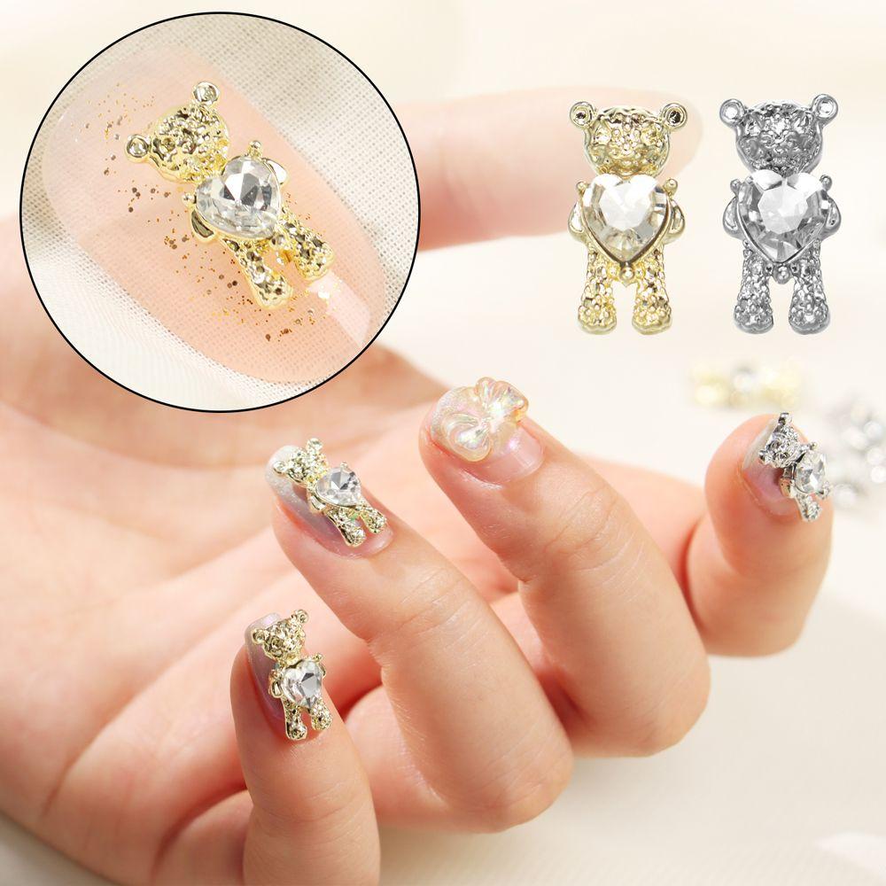 Phụ Kiện Trang Trí Móng Tay Hình Gấu 3D Xinh Xắn