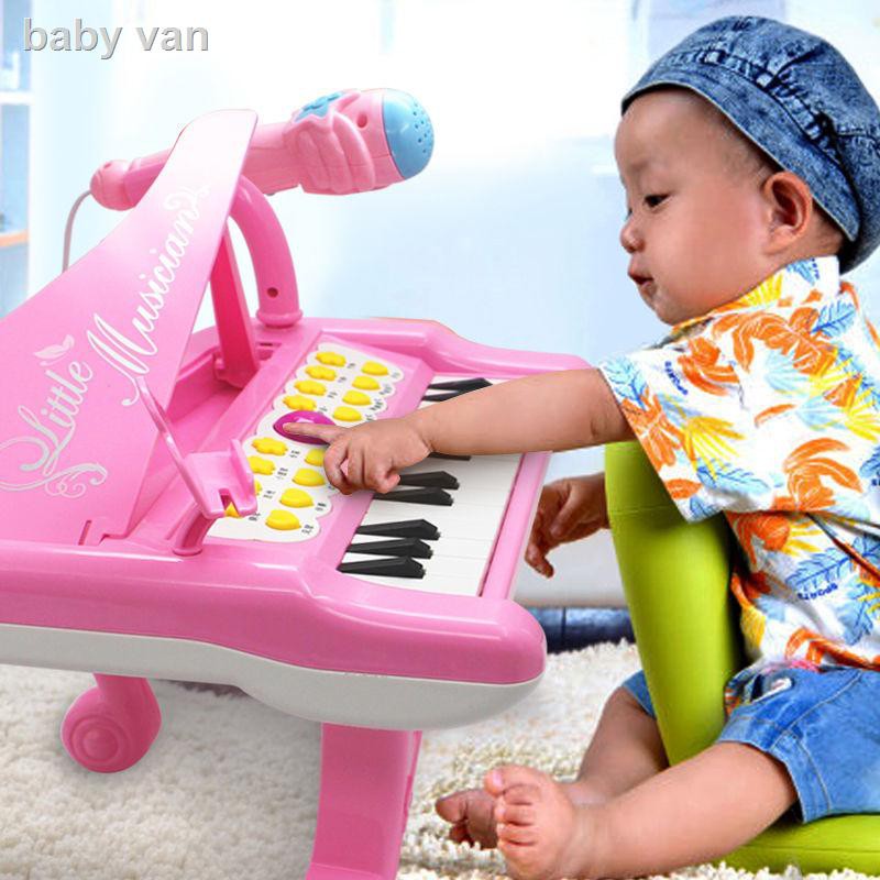 ✔▧□Đàn piano điện tử trẻ em sơ sinh bé gái sơ sinh piano trẻ sơ sinh giáo dục sớm piano 0 âm nhạc 2 đồ chơi 1-3 tuổi bé