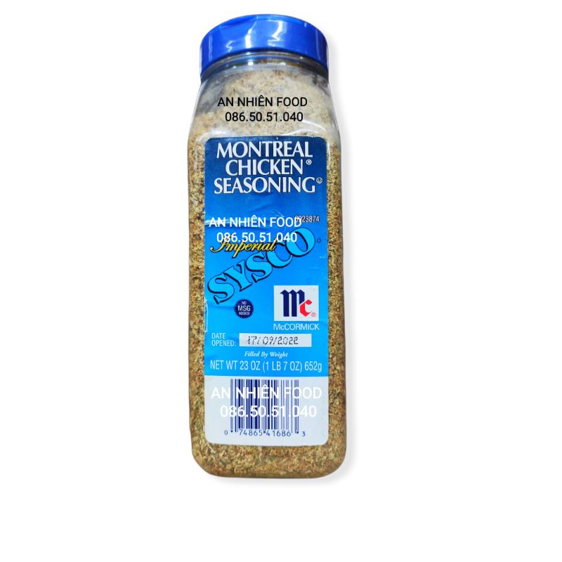 Montreal Chicken Seasoning Bột Gia Vị Sysco Mccormick