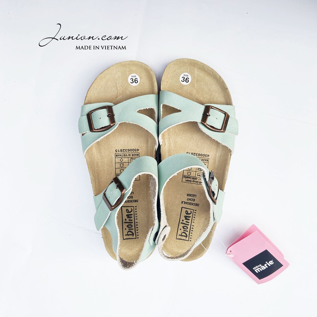 [SIÊU PHẨM MỚI RA MẮT] D23 - Dép sandal da bò thật Unisex - Đế trấu - Juni Store