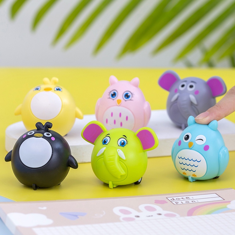 Đồ Chơi Động Vật Bánh Đà Size to 4*4.5cm - Đồ Chơi Hoạt Hình Biết Chạy Siêu Đáng Yêu DUASHOP.