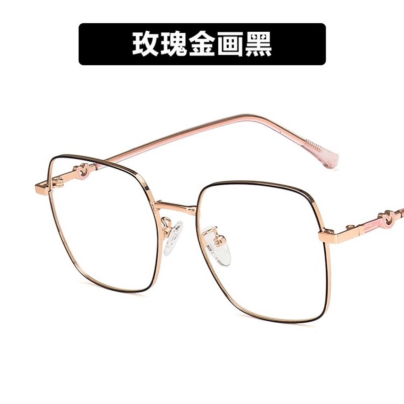 Mắt Kính Gọng Vuông Kim Loại Chống Ánh Sáng Xanh Thời Trang Hàn Quốc Cho Nam Nữ