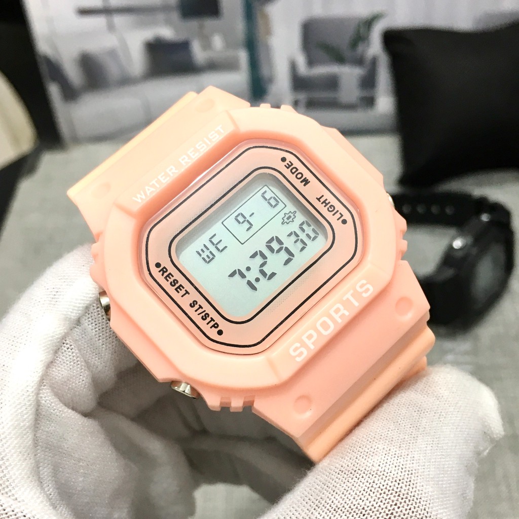 Đồng hồ thể thao unisex, máy điện tử, chống nước tốt, dây cao su thơm, phù hợp cho mọi lứa tuổi | BigBuy360 - bigbuy360.vn