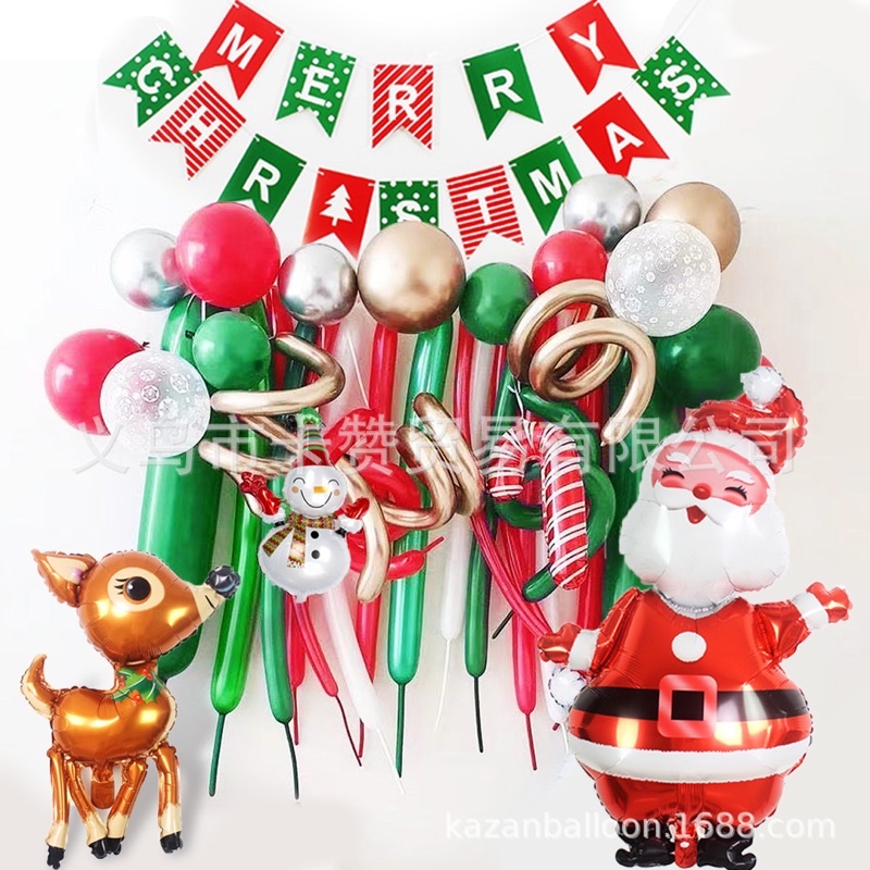 Set bóng trang trí Noel/Giáng sinh phong cách Hàn Quốc