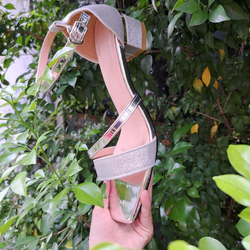 Giày sandal cao gót big size size lớn ngoại cỡ cao 3cm 40 41 42 43