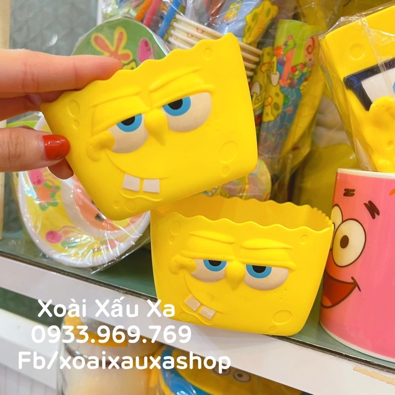 Khay nhựa đựng đồ hình Bọt biển spongebob siêu đáng yêu