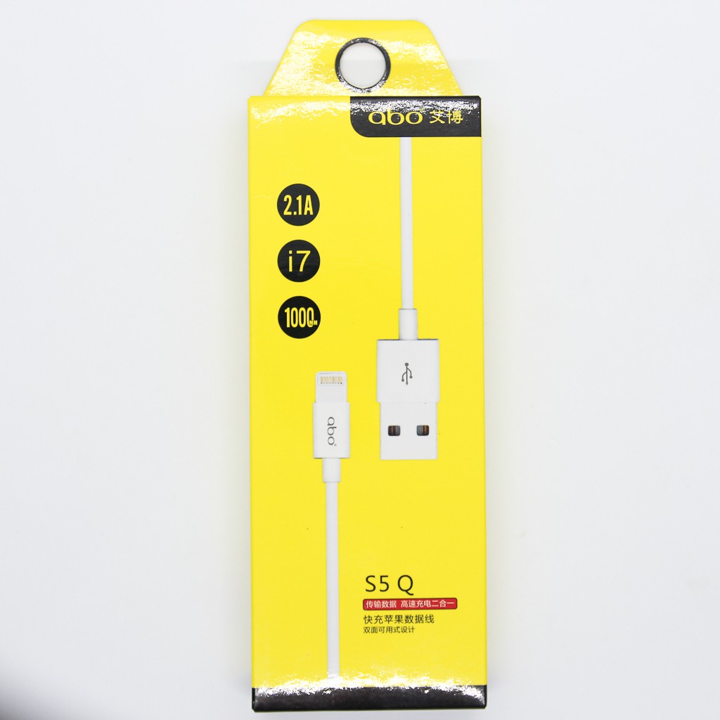 🌟CHÍNH HÃNG🌟Dây Cáp sạc Abo S5 / s3 / s7 -Q iphone / Lightning / micro / samsung / type C 1m CHỐNG ĐỨT GÃY, BH 12 THÁNG