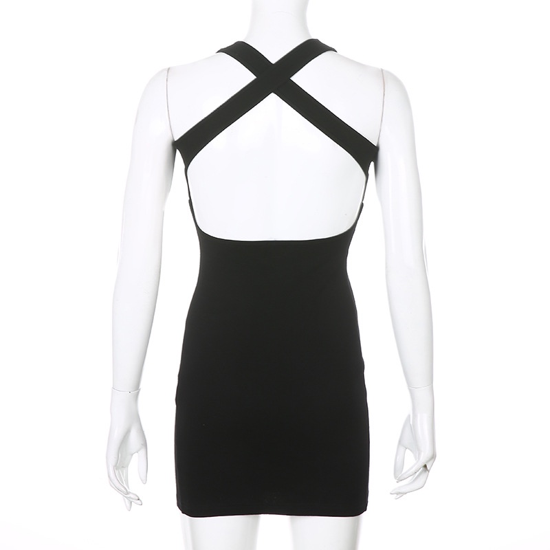 DUNEA Đầm dây chéo lưng gợi cảm thời trang cho nữ