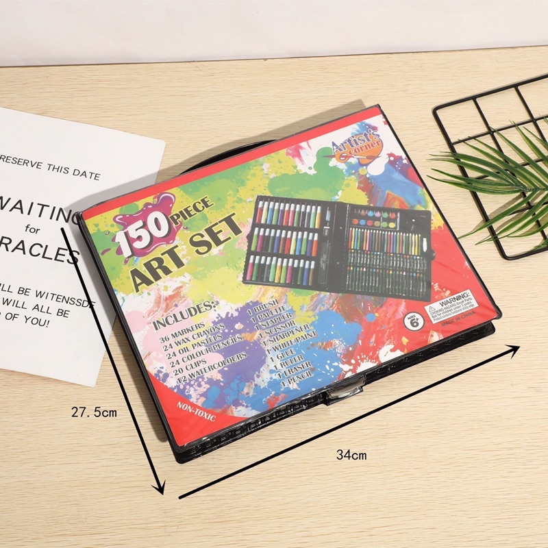 Quà Cho Bé Hộp Bút Màu 150 Chi Tiết Không Độc Hại